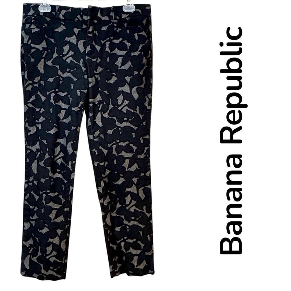 Banana Republic Black and Gray Sloan Pants